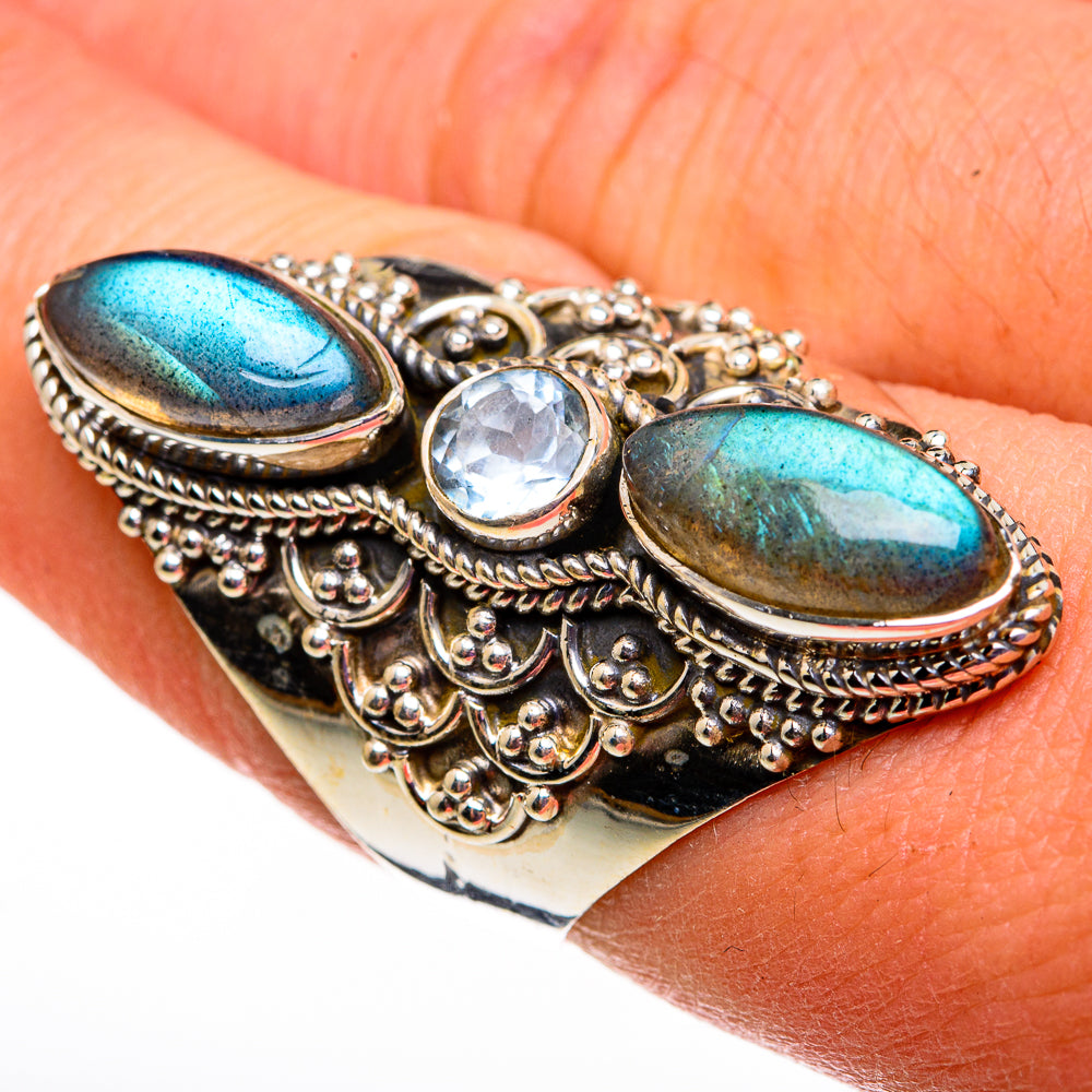 Labradorite Rings handcrafted by Anasilvercos - RING78749