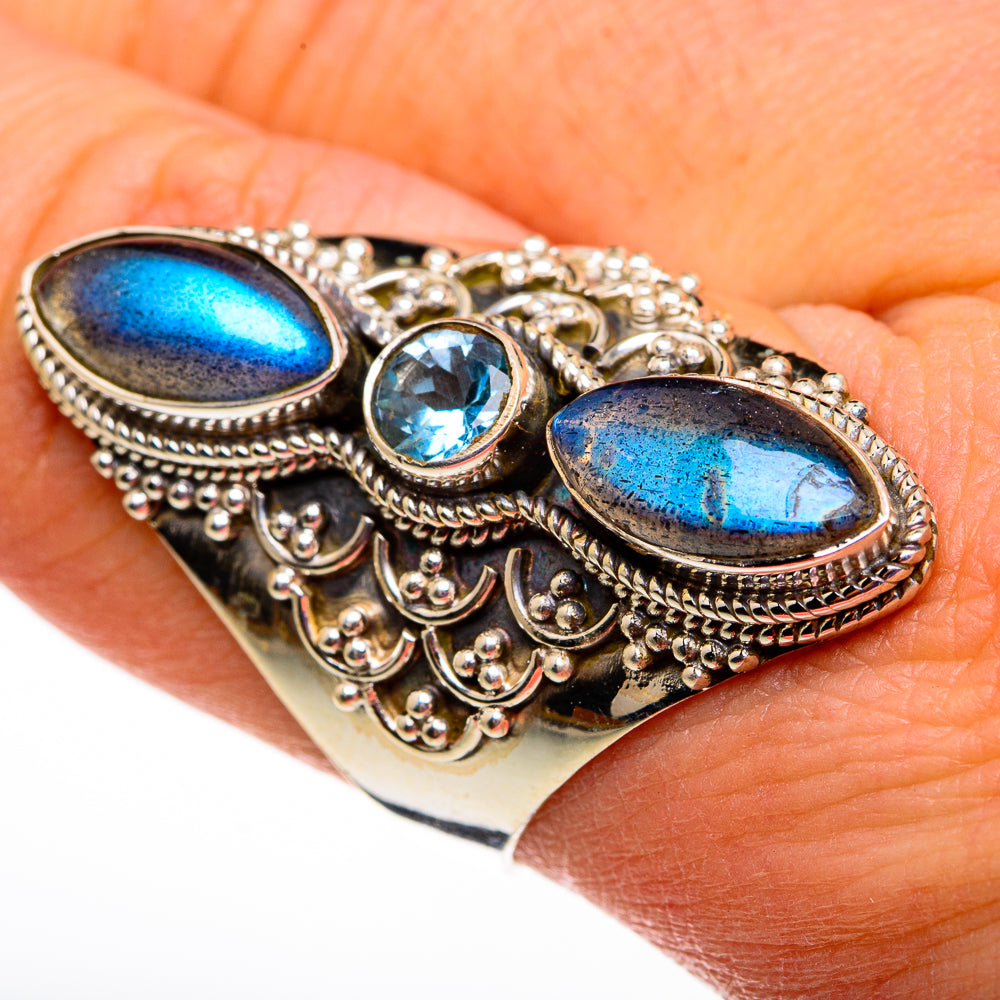 Labradorite Rings handcrafted by Anasilvercos - RING78751