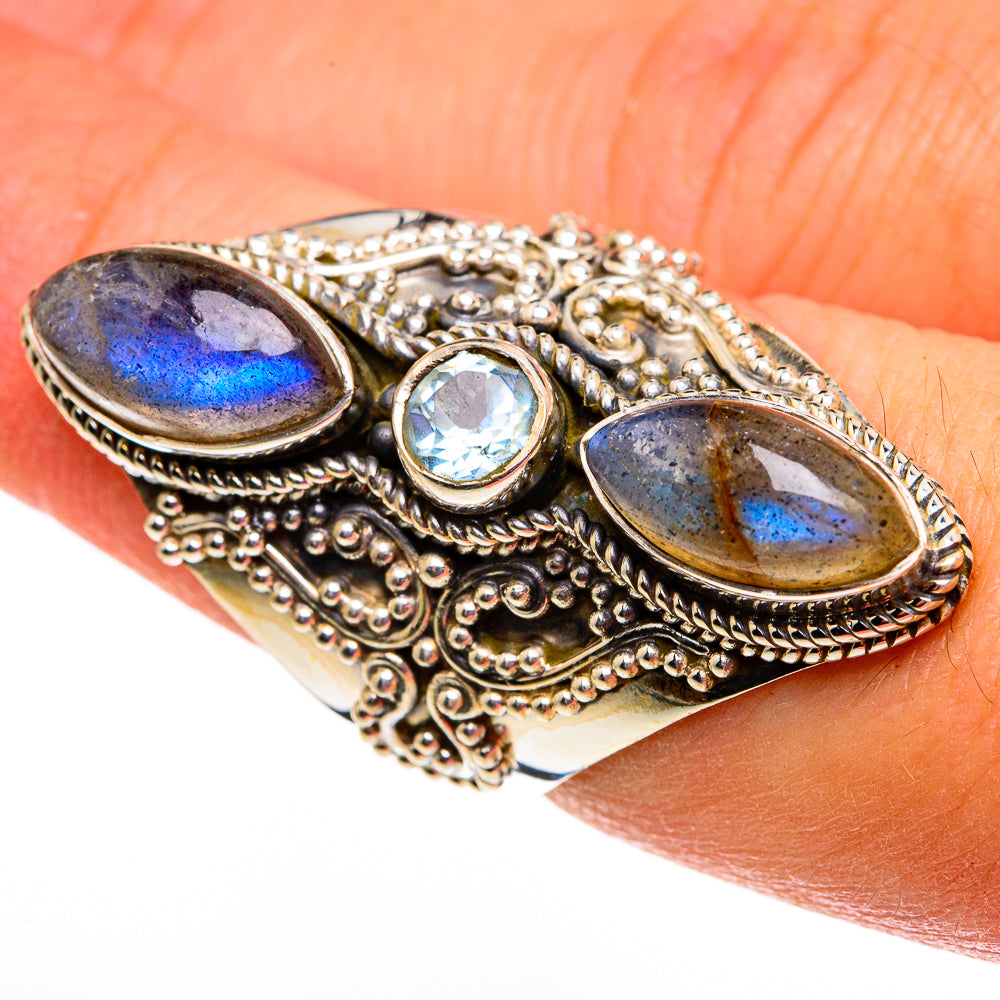 Labradorite Rings handcrafted by Anasilvercos - RING78755