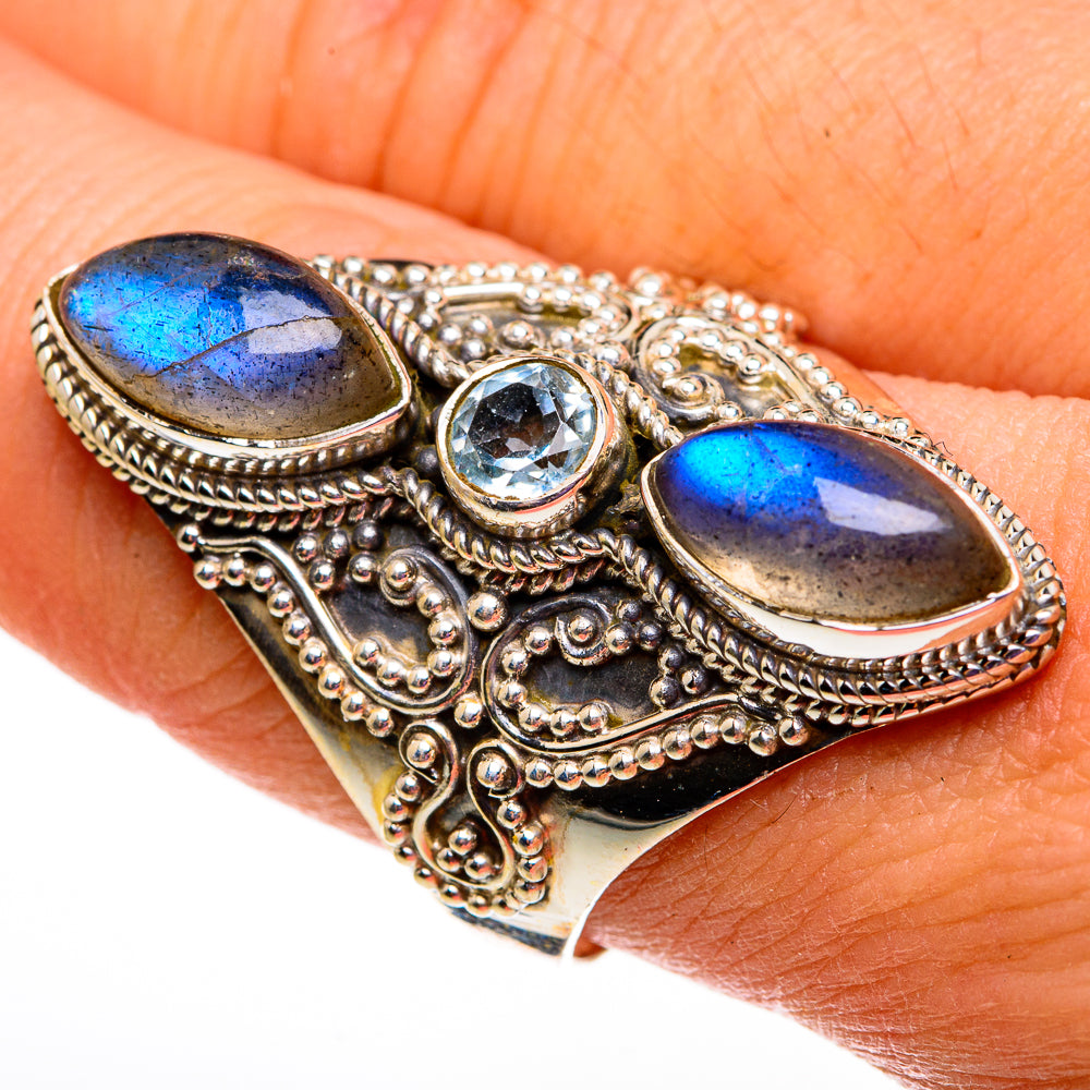 Labradorite Rings handcrafted by Anasilvercos - RING78760