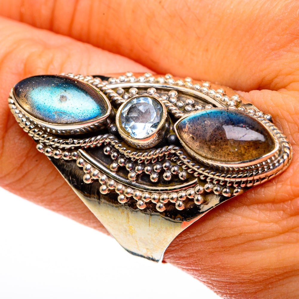 Labradorite Rings handcrafted by Anasilvercos - RING78764