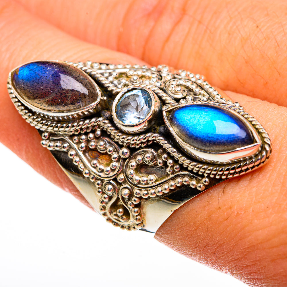 Labradorite Rings handcrafted by Anasilvercos - RING78765