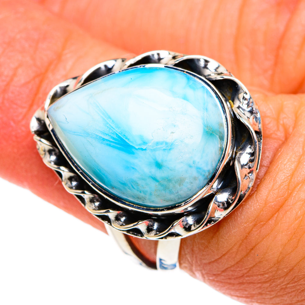 Larimar Rings handcrafted by Anasilvercos - RING78771