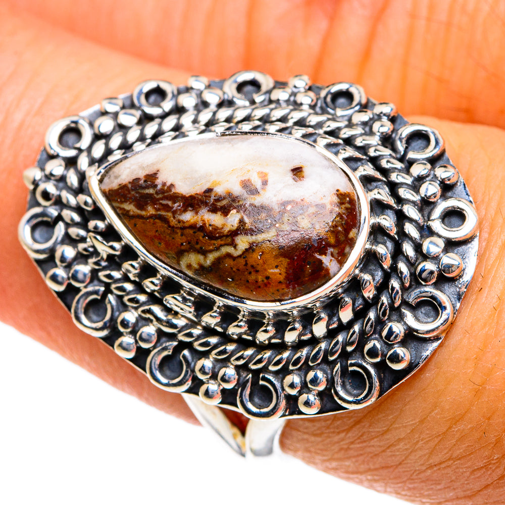Peanut Wood Jasper Rings handcrafted by Anasilvercos - RING78777