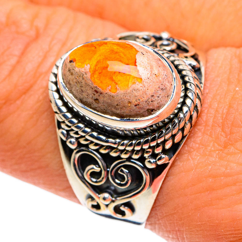 Mexican Fire Opal Rings handcrafted by Anasilvercos - RING78794
