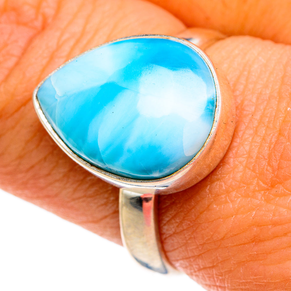Larimar Rings handcrafted by Anasilvercos - RING78803