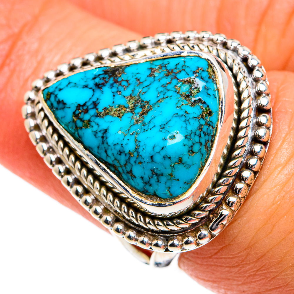 Tibetan Turquoise Rings handcrafted by Anasilvercos - RING78832