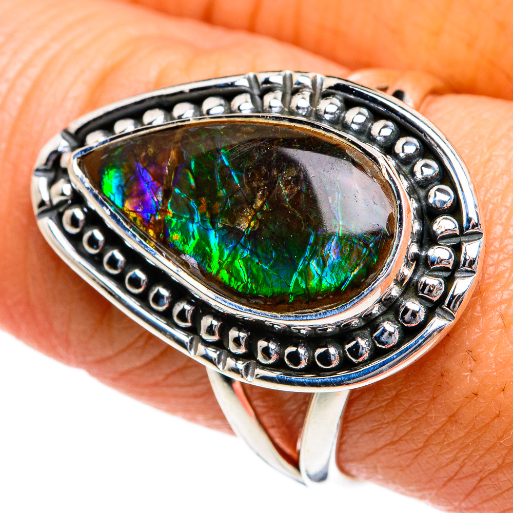 Ammolite Rings handcrafted by Anasilvercos - RING78855