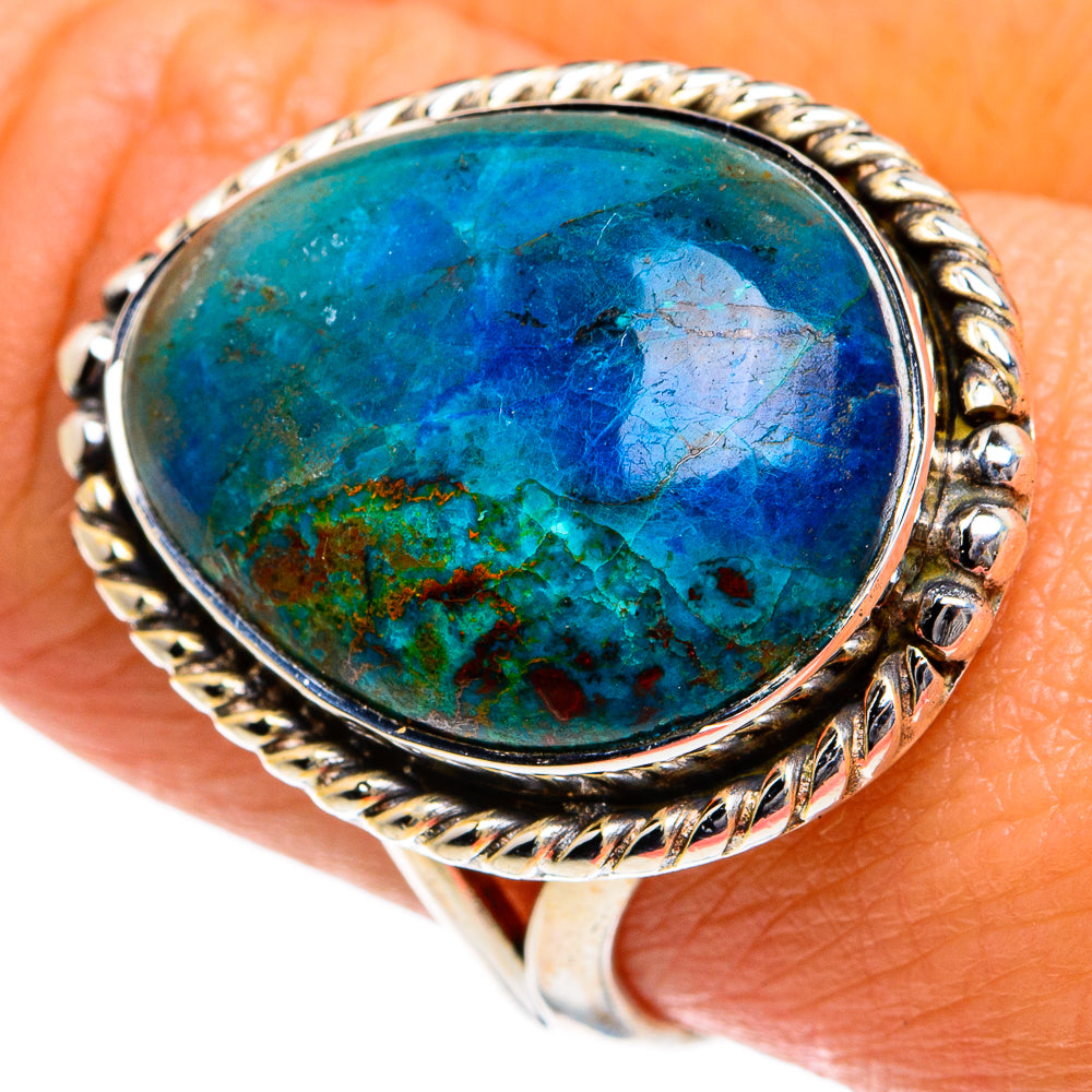 Chrysocolla Rings handcrafted by Anasilvercos - RING78865