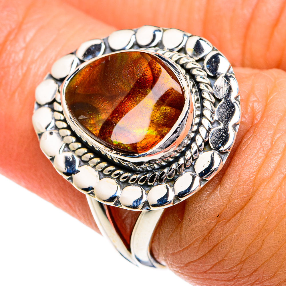 Mexican Fire Agate Rings handcrafted by Anasilvercos - RING78870