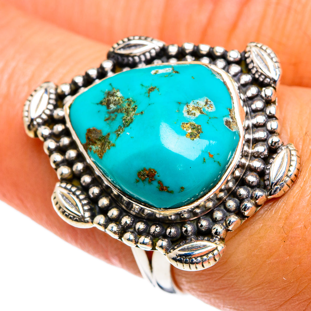 Tibetan Turquoise Rings handcrafted by Anasilvercos - RING78890