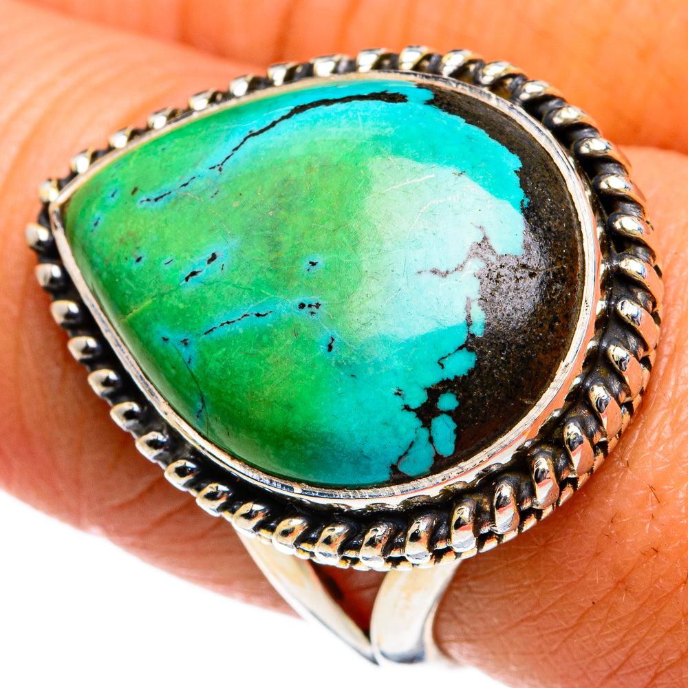 Tibetan Turquoise Rings handcrafted by Anasilvercos - RING78894