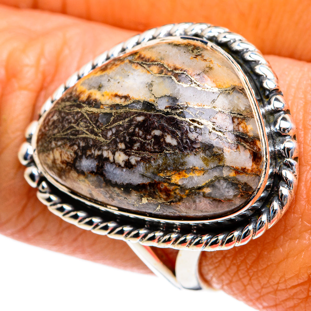 Peanut Wood Jasper Rings handcrafted by Anasilvercos - RING78896