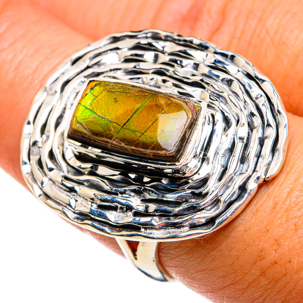 Ammolite Rings handcrafted by Anasilvercos - RING78898