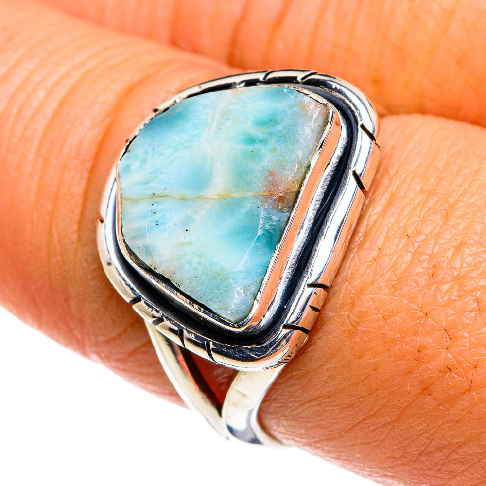 Larimar Rings handcrafted by Anasilvercos - RING78912