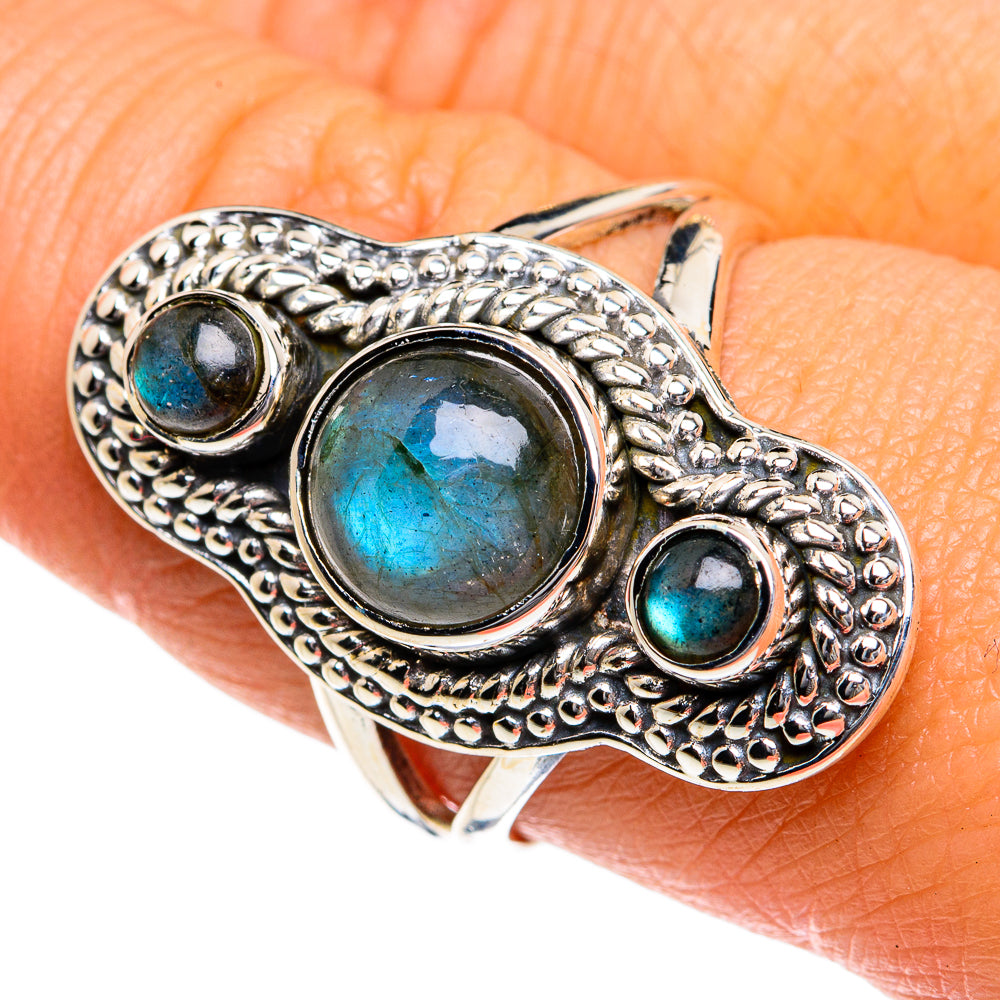 Labradorite Rings handcrafted by Anasilvercos - RING78913