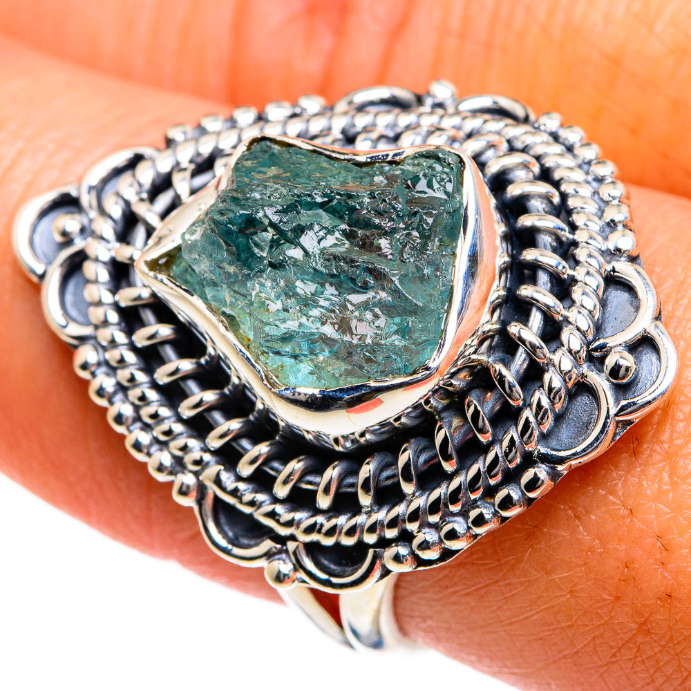 Aquamarine Rings handcrafted by Anasilvercos - RING78914