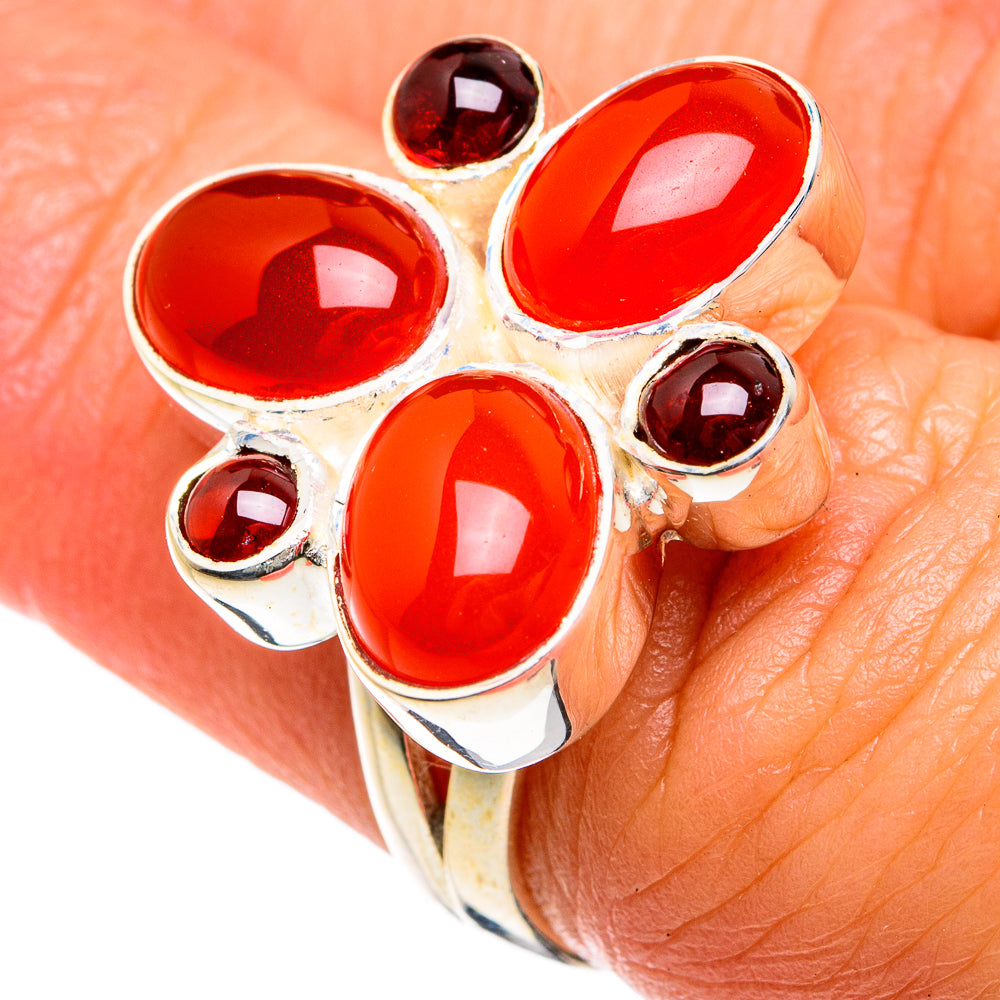 Red Onyx Rings handcrafted by Anasilvercos - RING78923