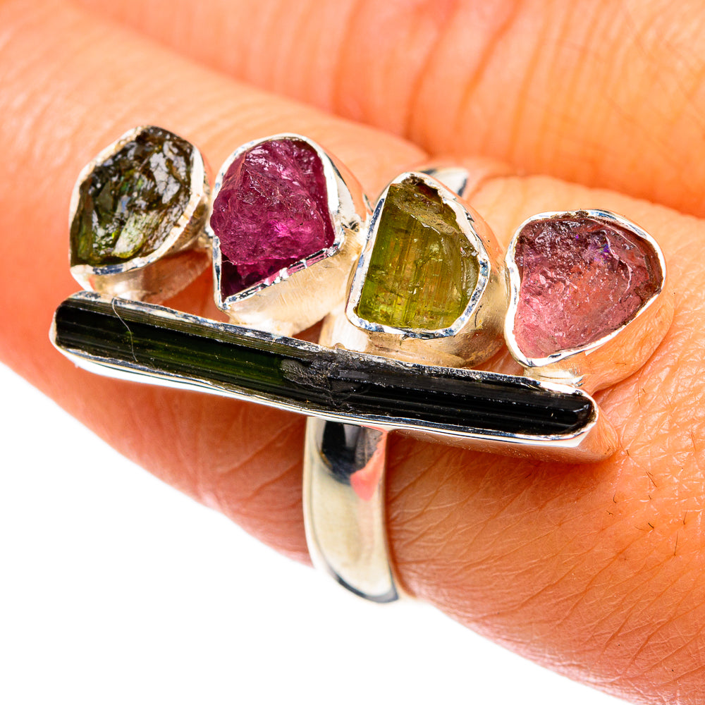 Green Tourmaline Rings handcrafted by Anasilvercos - RING78934