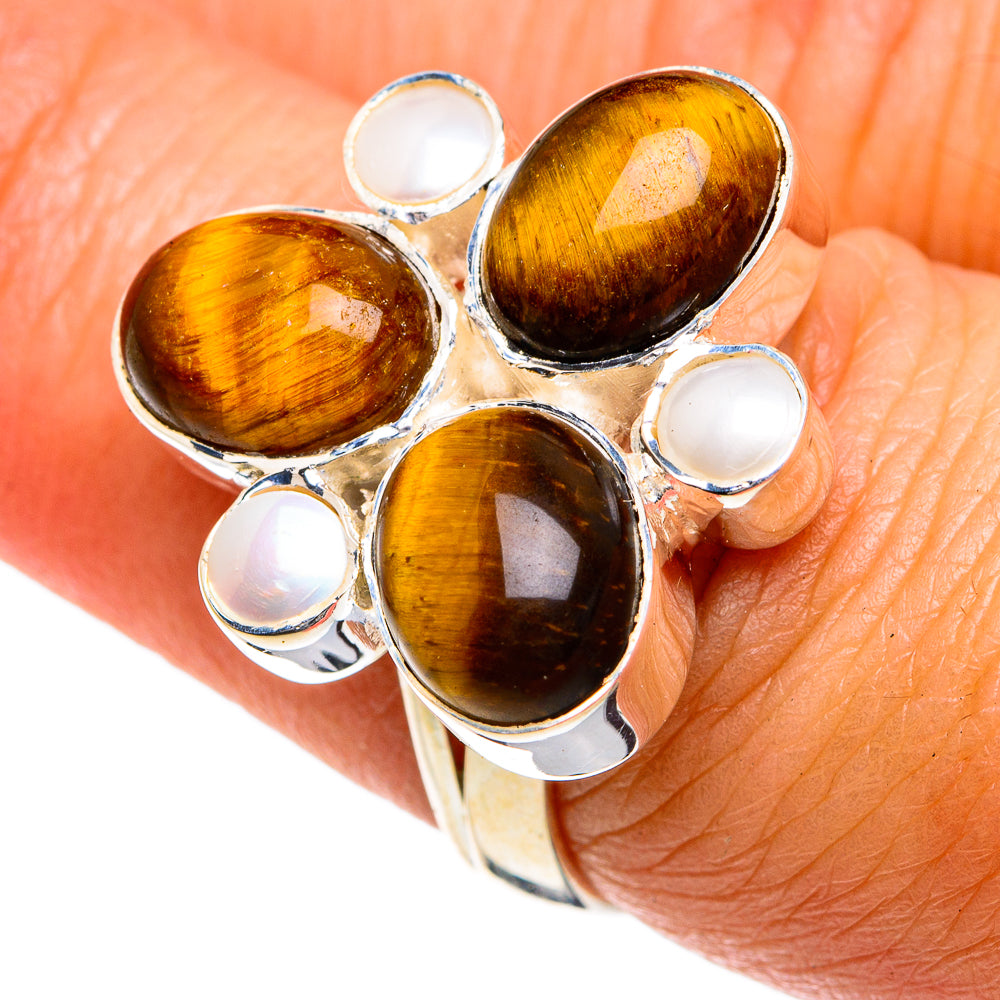 Tiger Eye Rings handcrafted by Anasilvercos - RING78948