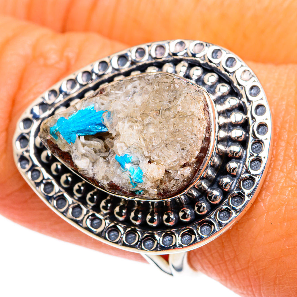 Cavansite Crystal Rings handcrafted by Anasilvercos - RING78960