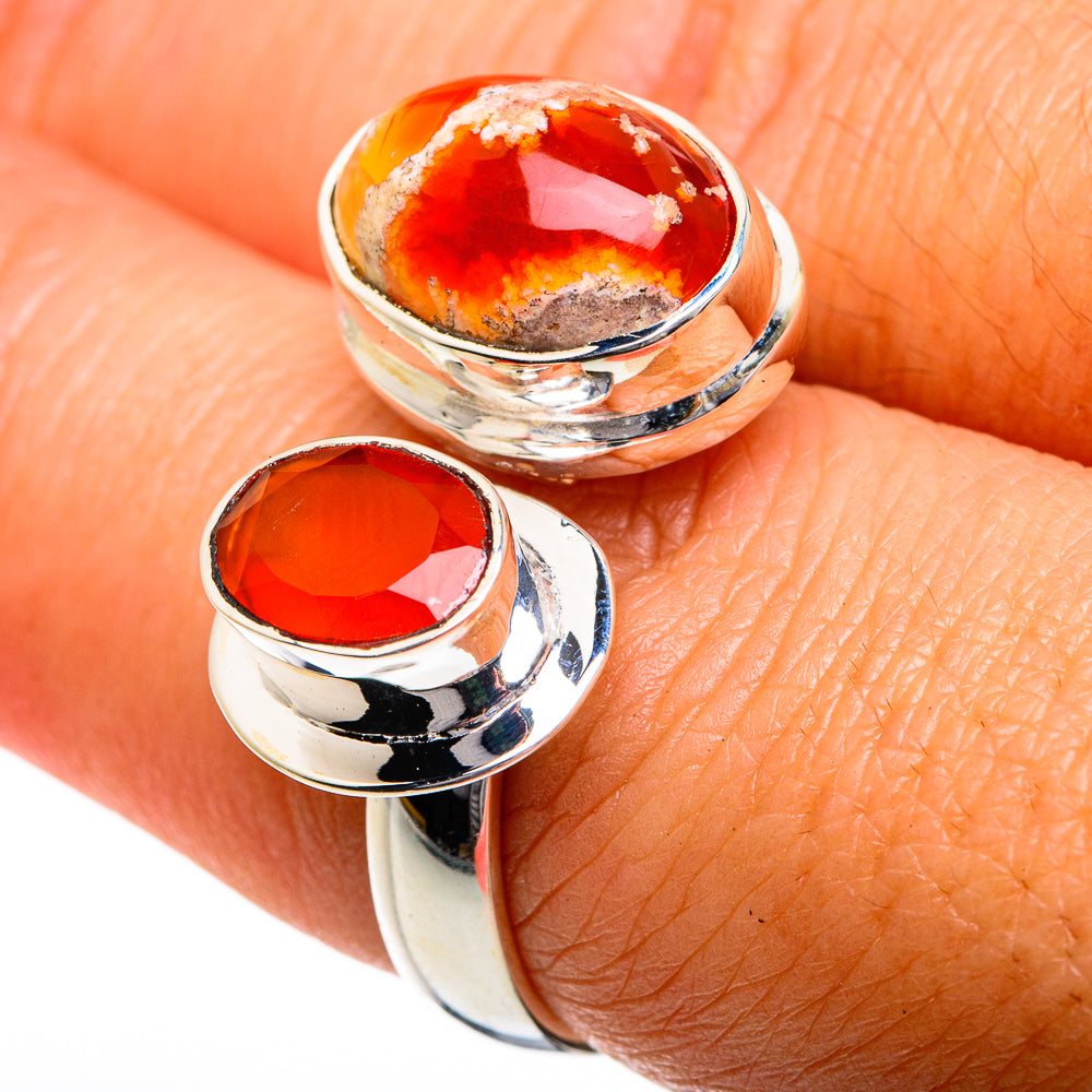 Mexican Fire Opal Rings handcrafted by Anasilvercos - RING78962