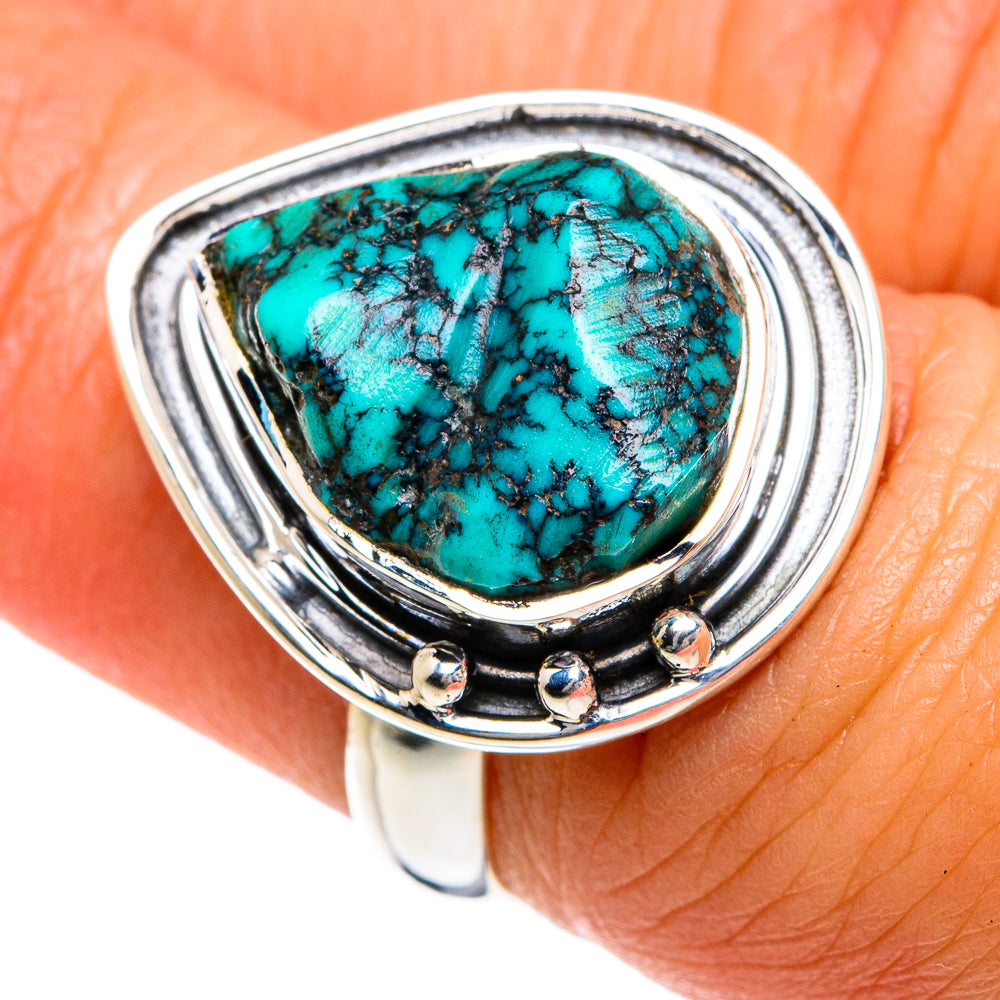 Tibetan Turquoise Rings handcrafted by Anasilvercos - RING78966