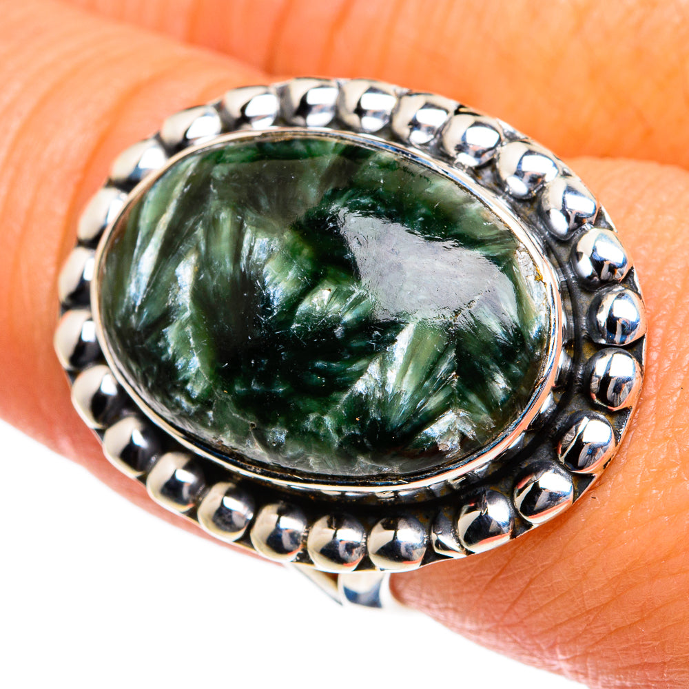 Seraphinite Rings handcrafted by Anasilvercos - RING78986