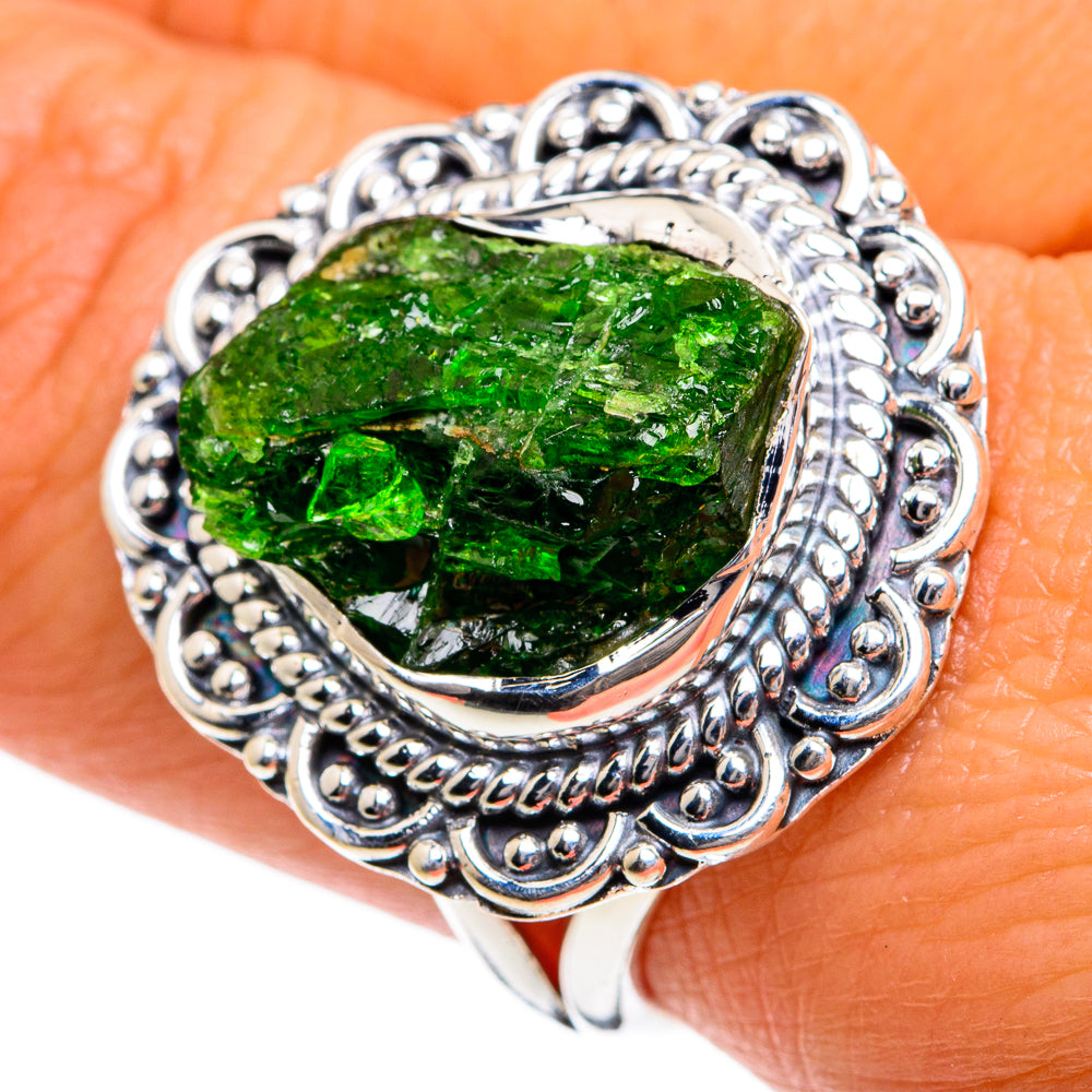 Chrome Diopside Rings handcrafted by Anasilvercos - RING78987