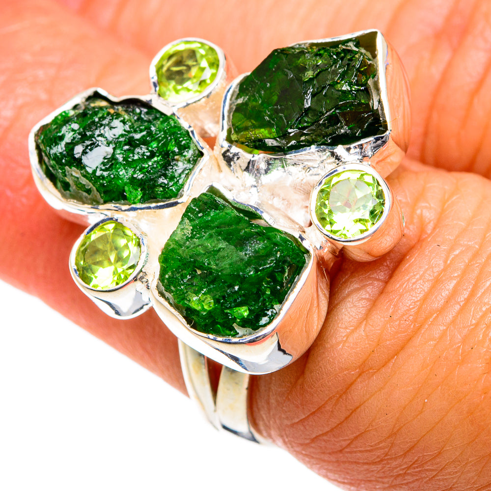 Chrome Diopside Rings handcrafted by Anasilvercos - RING78988