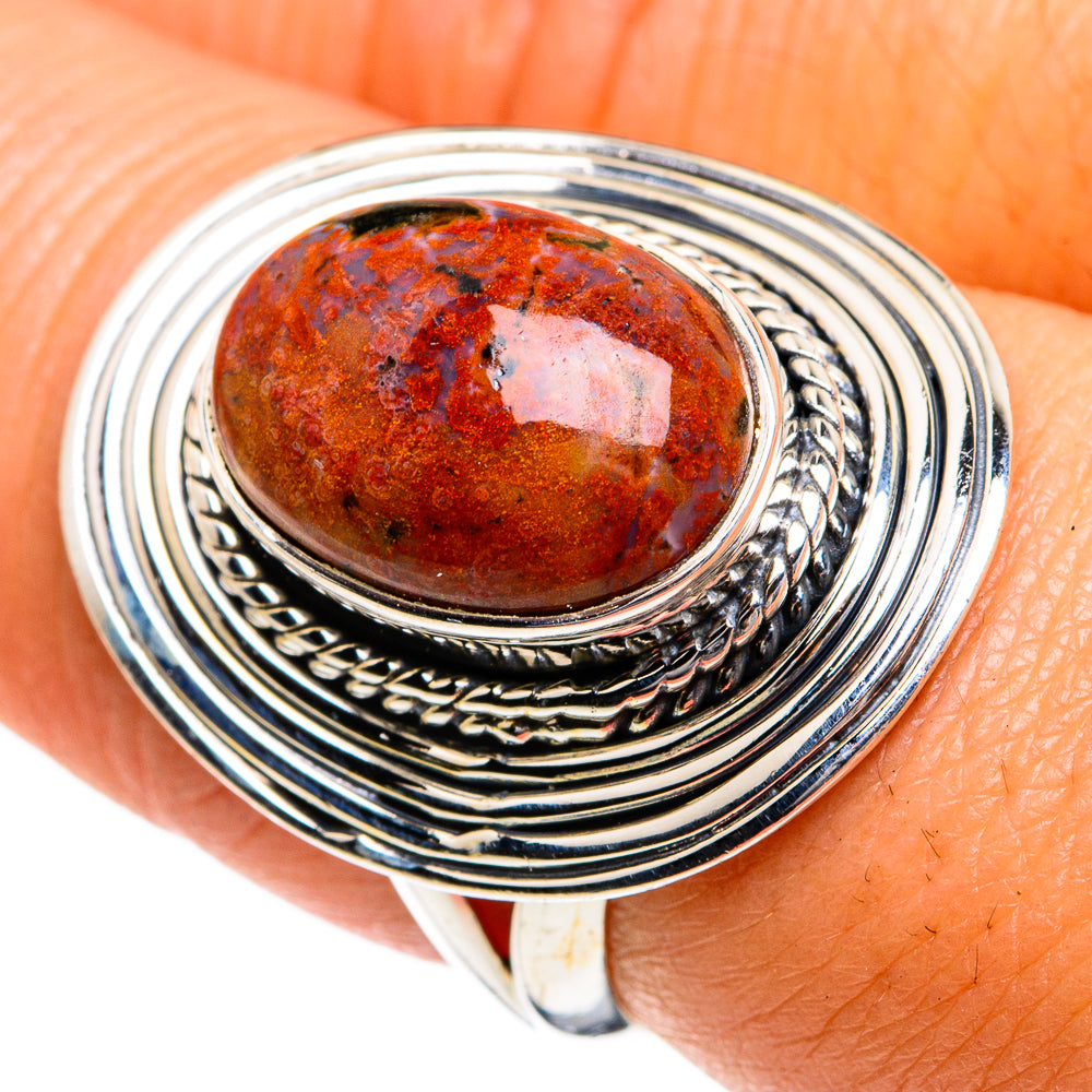 Ocean Jasper Rings handcrafted by Anasilvercos - RING78998