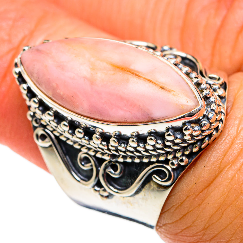 Pink Opal Rings handcrafted by Anasilvercos - RING79002