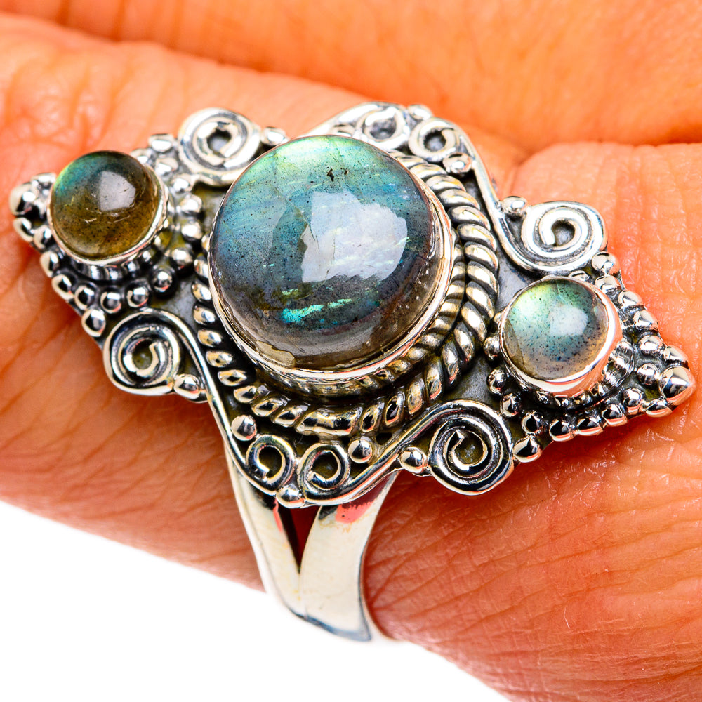 Labradorite Rings handcrafted by Anasilvercos - RING79012