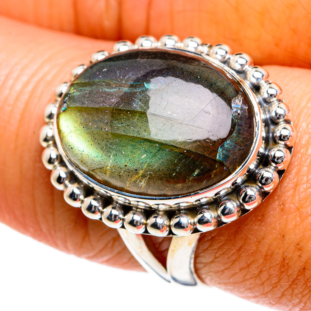 Labradorite Rings handcrafted by Anasilvercos - RING79013