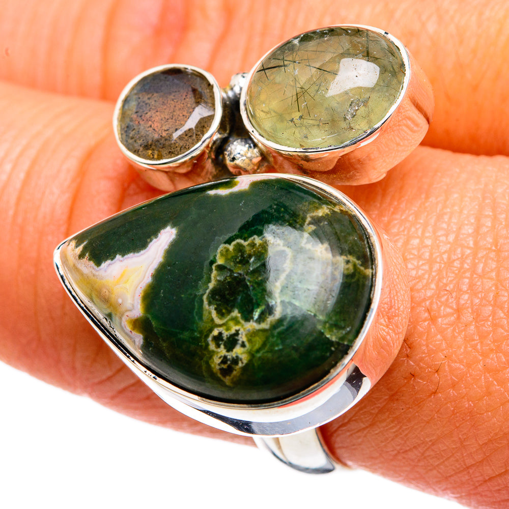 Ocean Jasper Rings handcrafted by Anasilvercos - RING79019