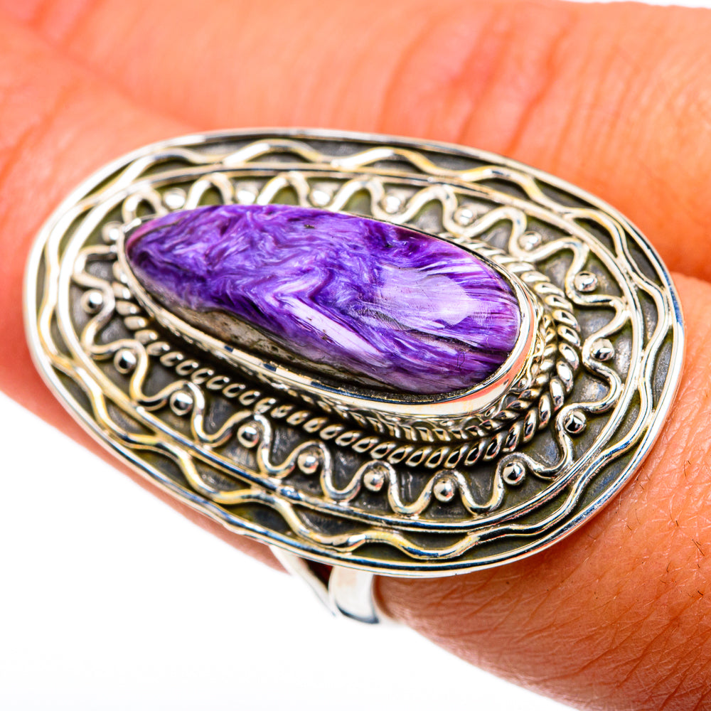 Charoite Rings handcrafted by Anasilvercos - RING79030