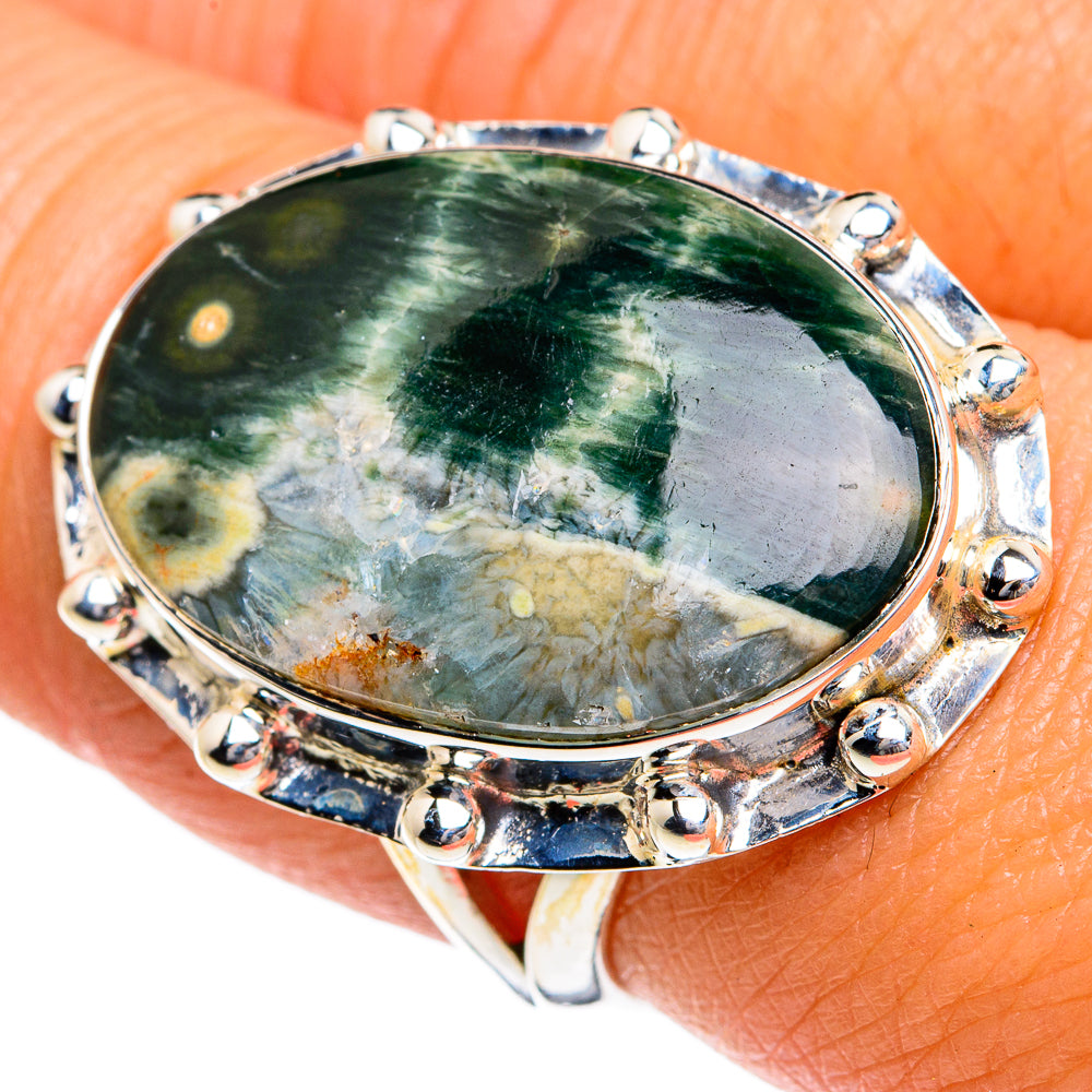 Ocean Jasper Rings handcrafted by Anasilvercos - RING79049