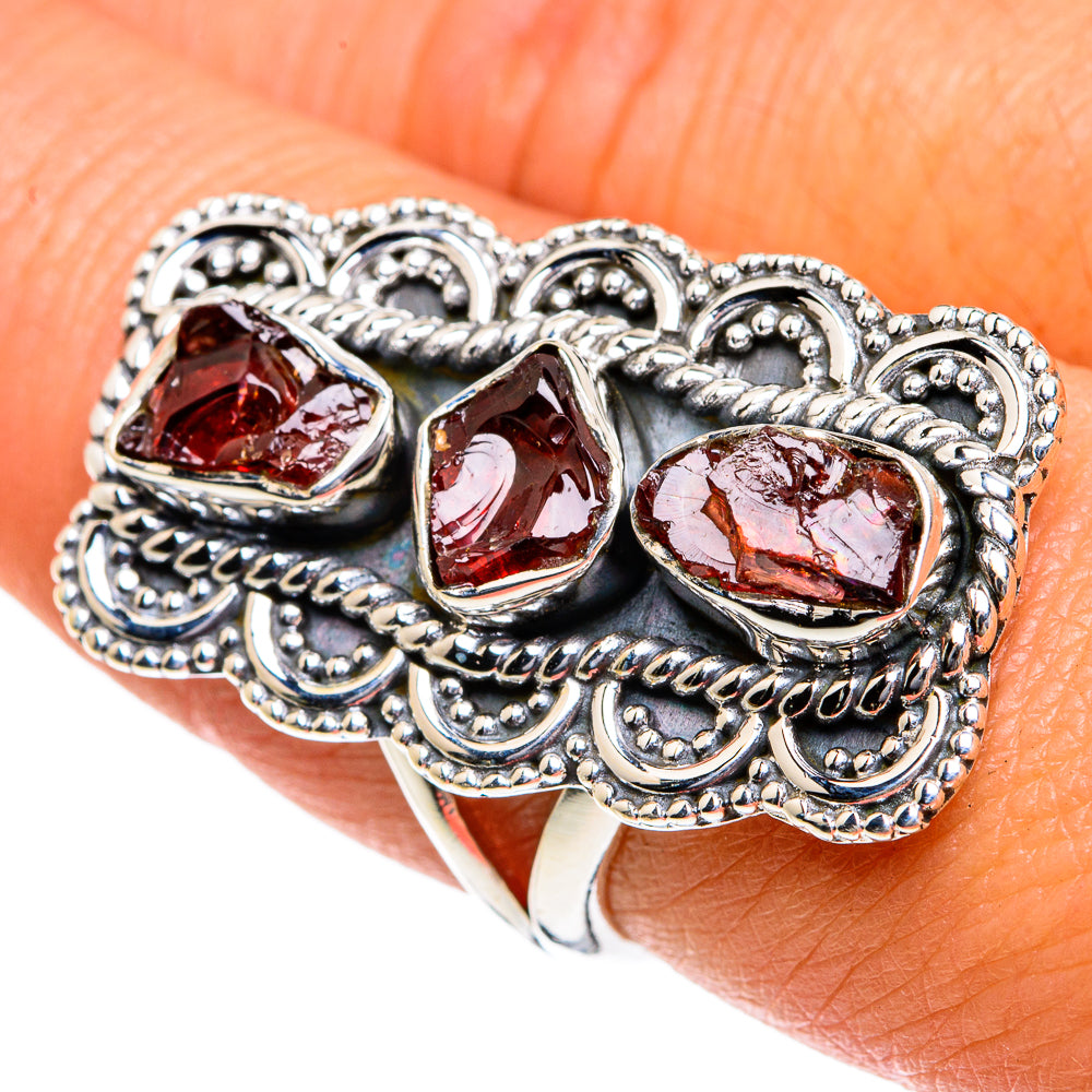 Garnet Rings handcrafted by Anasilvercos - RING79061