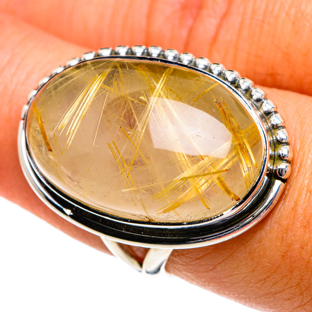 Rutilated Quartz Rings handcrafted by Anasilvercos - RING79067