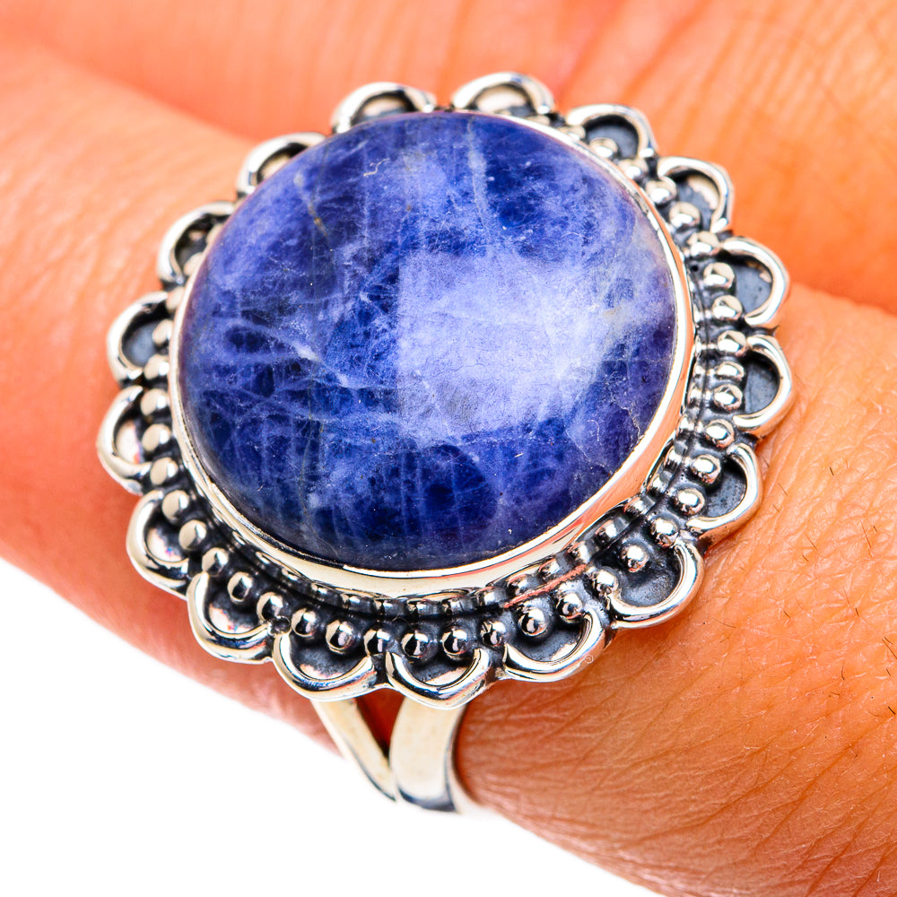 Sodalite Rings handcrafted by Anasilvercos - RING79077