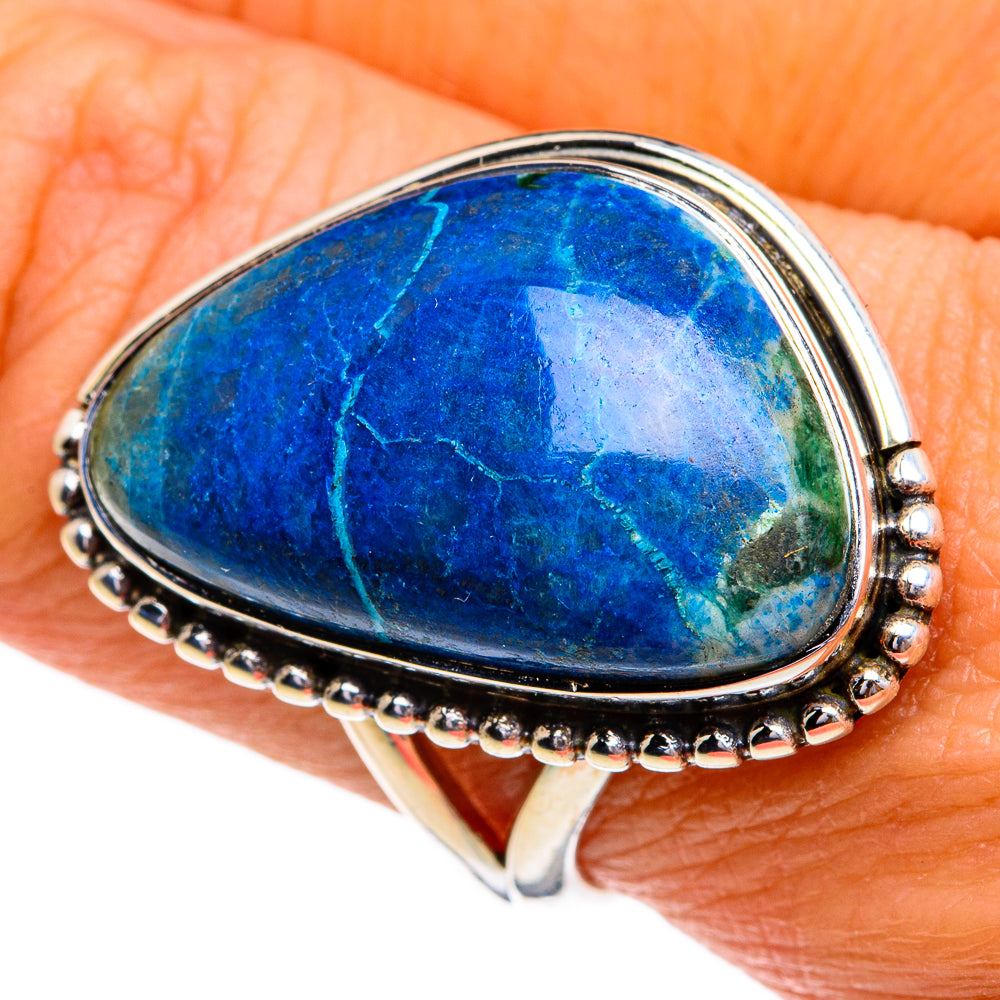 Chrysocolla Rings handcrafted by Anasilvercos - RING79080