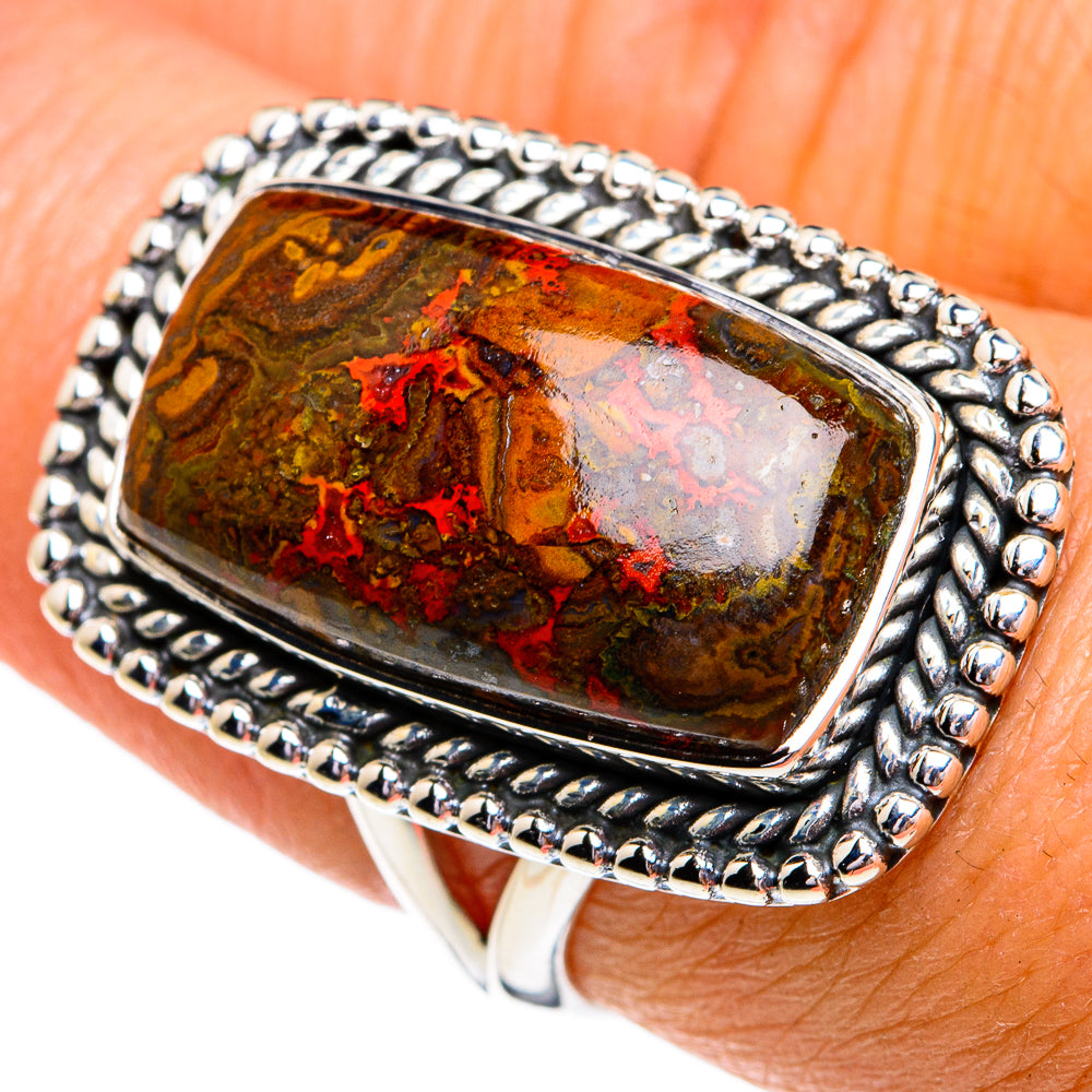Red Jasper Rings handcrafted by Anasilvercos - RING79087