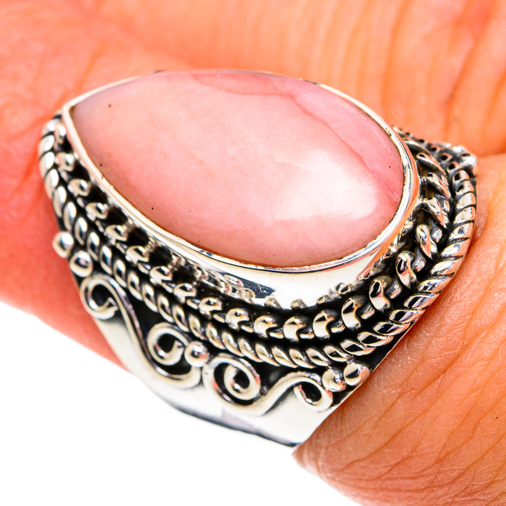 Pink Opal Rings handcrafted by Anasilvercos - RING79091