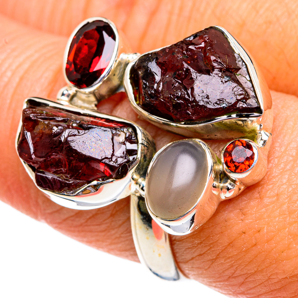 Garnet Rings handcrafted by Anasilvercos - RING79093