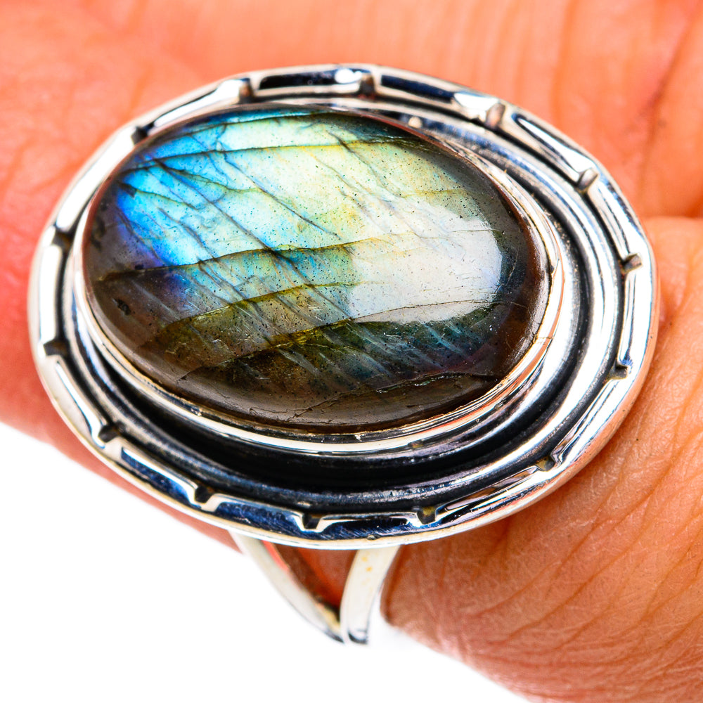 Labradorite Rings handcrafted by Anasilvercos - RING79102