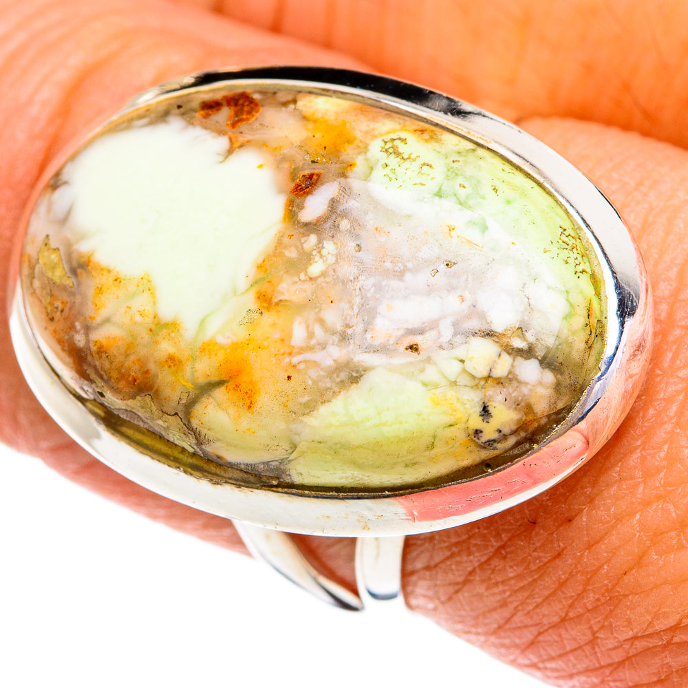 Lemon Chrysoprase Rings handcrafted by Anasilvercos - RING79109
