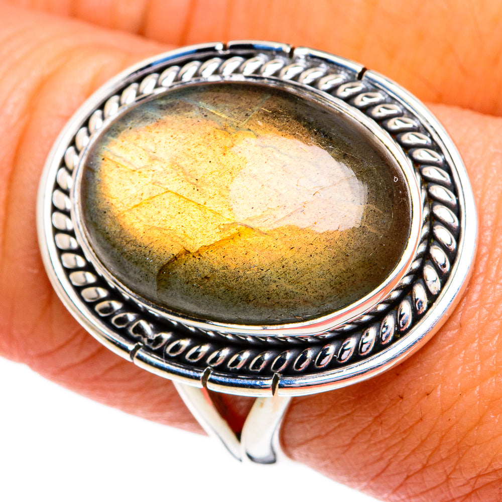 Labradorite Rings handcrafted by Anasilvercos - RING79120