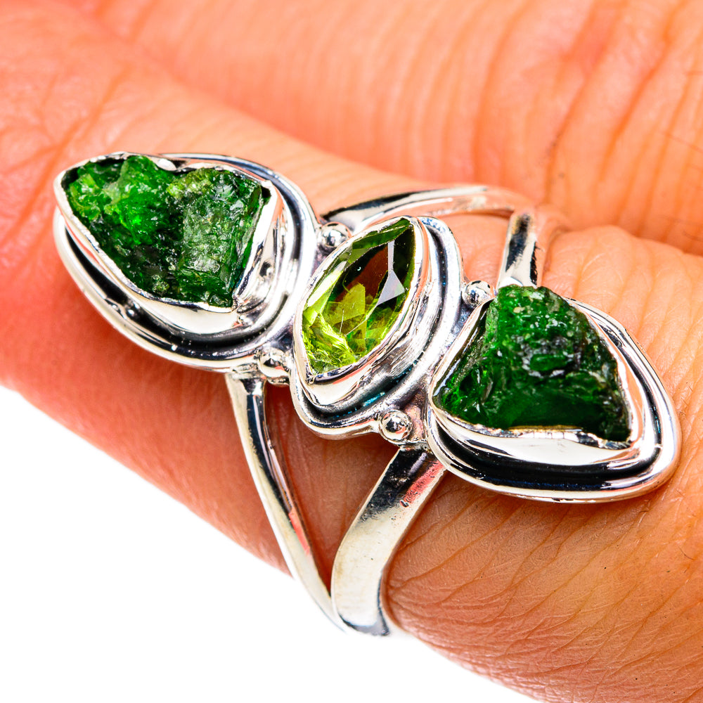 Chrome Diopside Rings handcrafted by Anasilvercos - RING79148