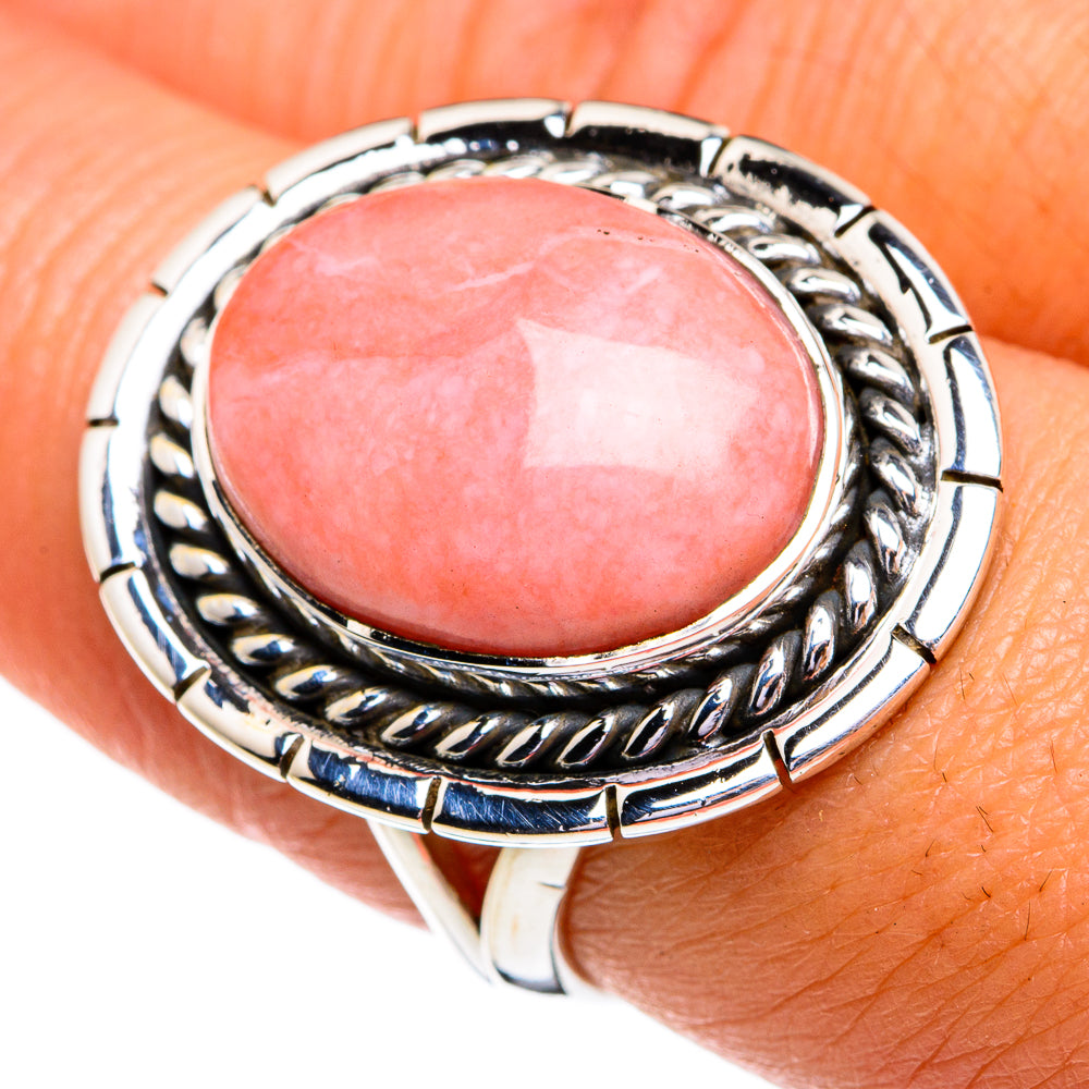 Pink Opal Rings handcrafted by Anasilvercos - RING79155