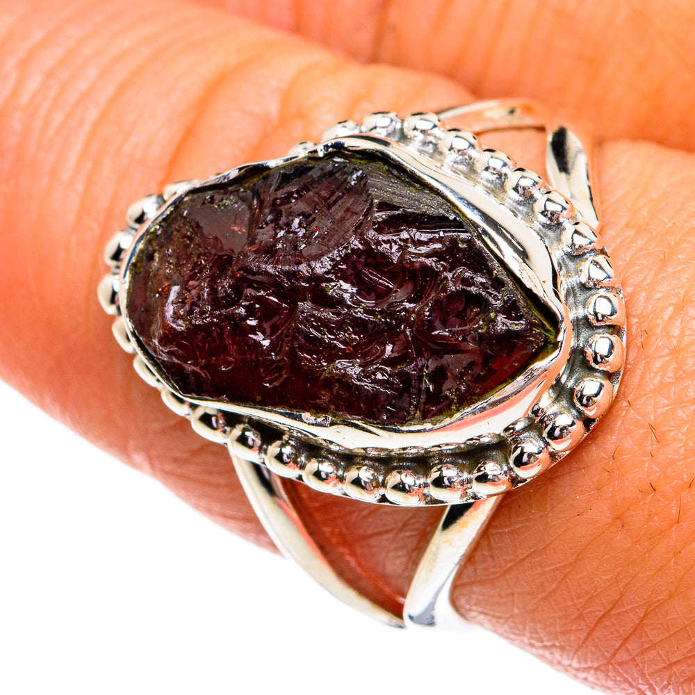 Garnet Rings handcrafted by Anasilvercos - RING79158